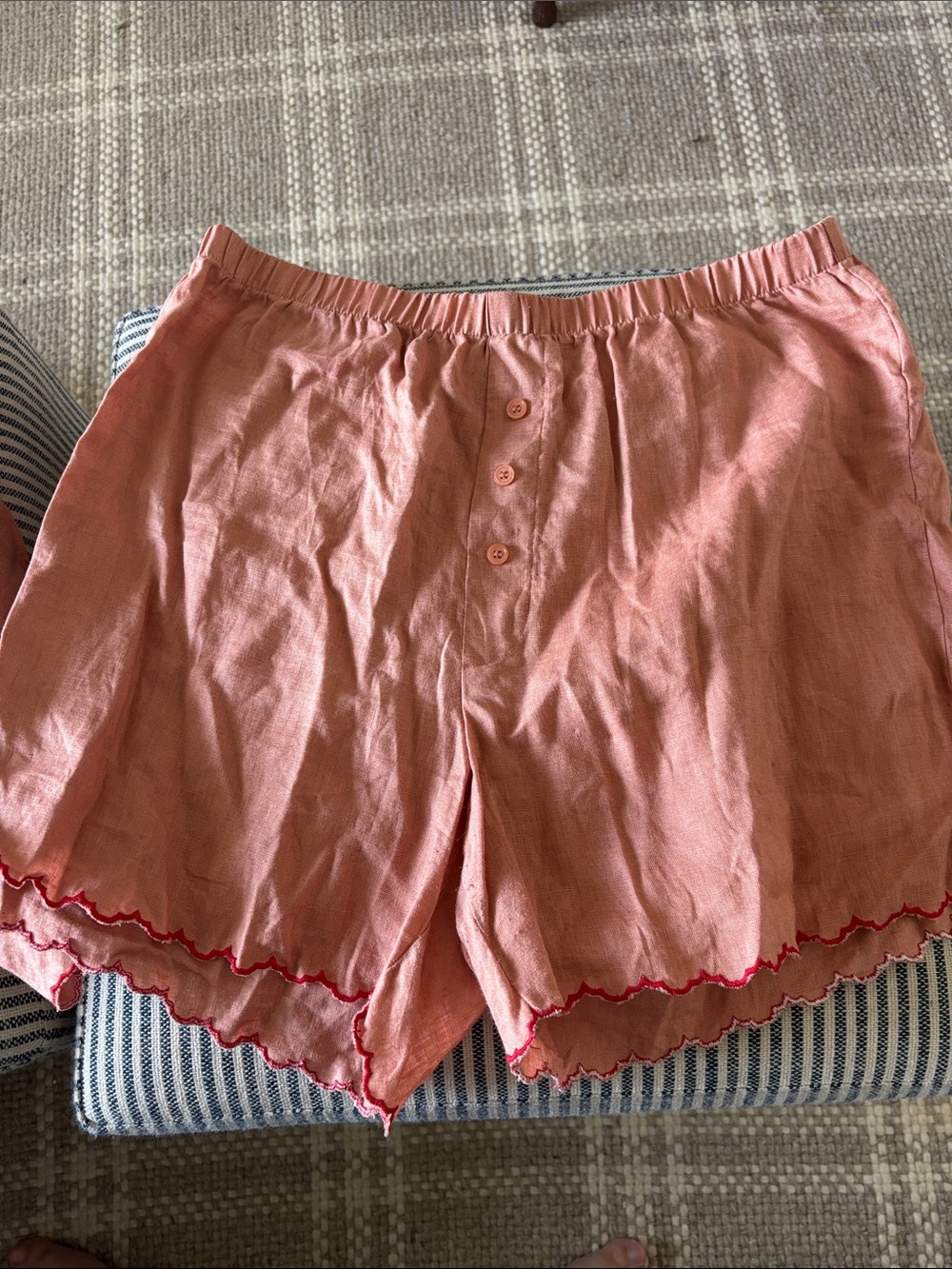 Sonderhaus Pink Linen Embroidered west set size medium - Picture 2 of 4